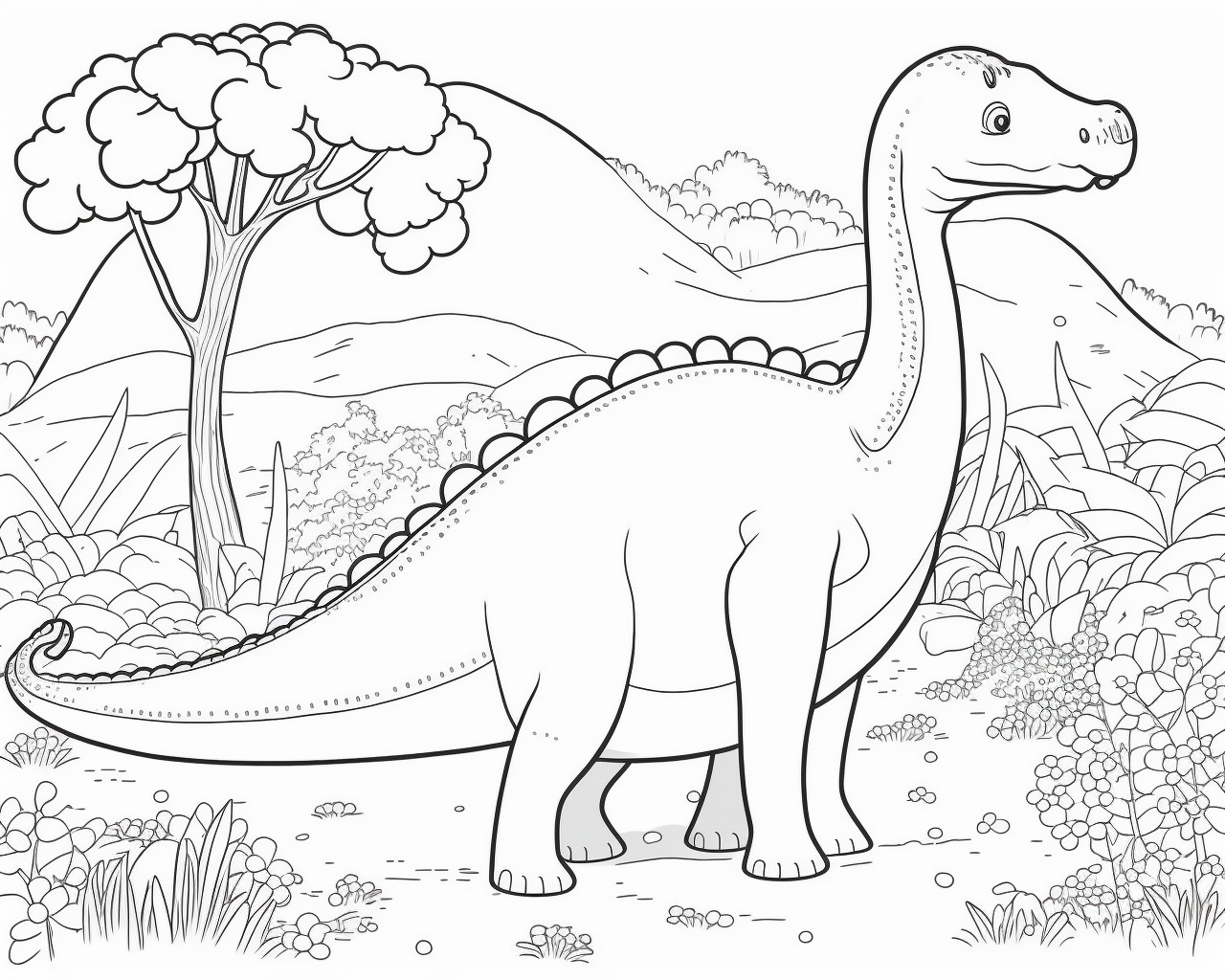 omalovánky brontosaurus2